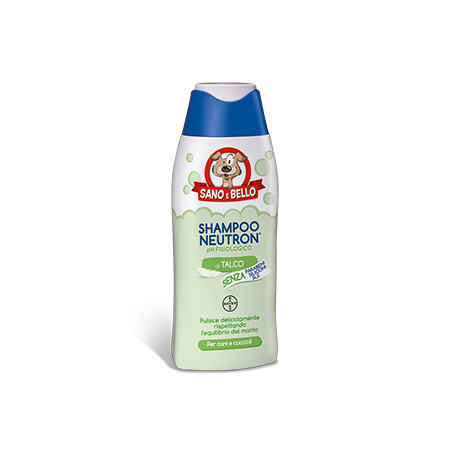 Bayer Shampoo Ph Fisiologico Neutron al Talco 250 ml Delicato per Cani Adulti e Cuccioli