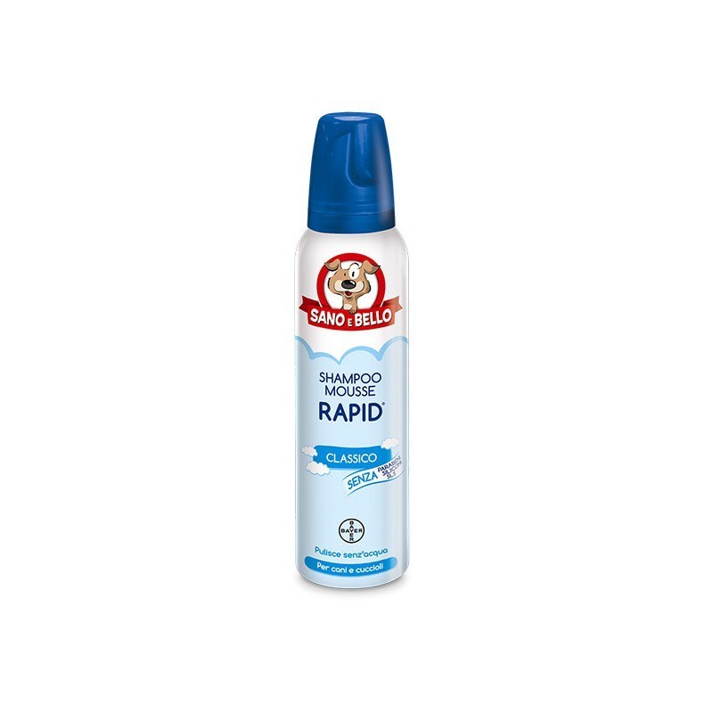Bayer Shampoo Schiuma Secca Rapid Classic 300 ml Pulizia Rapida Senza Acqua