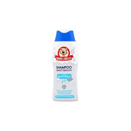 Bayer Shampoo Manti Bianchi 250 ml Pulizia e Luminosità per Pelo Chiaro