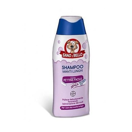 Bayer Shampoo Manti Lunghi 250 ml Pulizia e Cura per Pelo Lungo