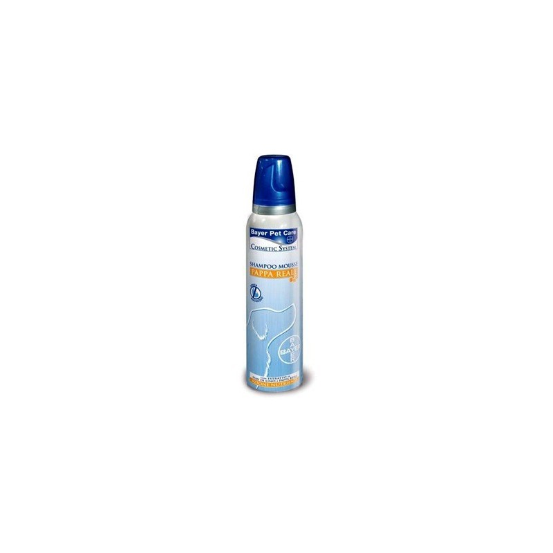 Bayer Shampoo Mousse Pappa Reale 300 ml Delicato e Nutriente per Cani e Cuccioli