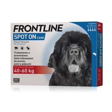 boehringer ingelheim Antiparassitario Frontline spot on cani da 4 pipette da 40 - 60 kg 4,02ml