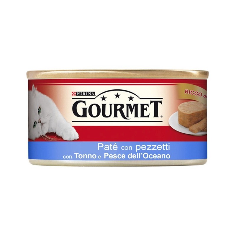 Purina Gourmet 195gr Patè con pezzetti con Tonno e Pesce dell'Oceano