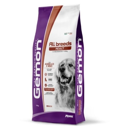 Gemon by Monge Adult All Breeds con agnello e riso formato da 15 Kg