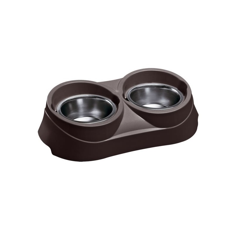  Ferplast Ciotola gatto  DUO FEED 01 grigio