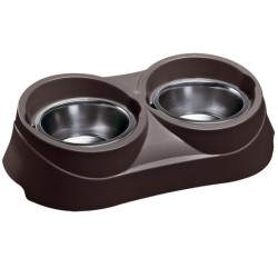  Ferplast Ciotola gatto  DUO FEED 01 grigio