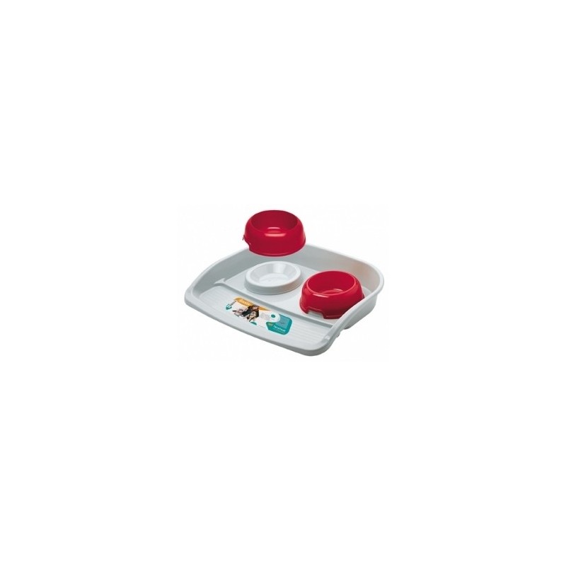 Ferplast Maxi Lindo Ciotole in Plastica con Vassoio