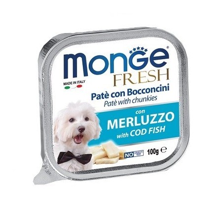 Monge SUPERPREMIUM Fresh Patè e bocconcini con merluzzo 100 gr