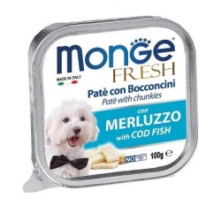 Monge SUPERPREMIUM Fresh Patè e bocconcini con merluzzo 100 gr