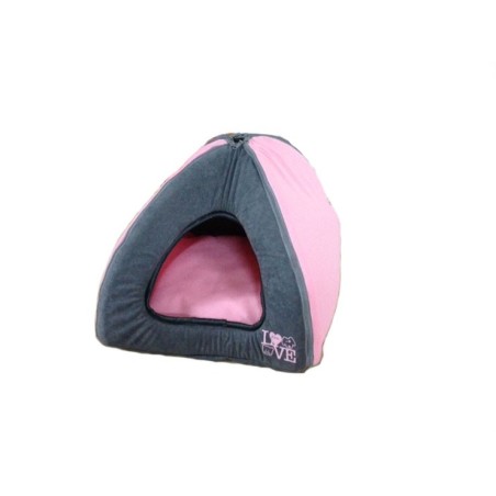 Casetta Igloo per Gatti mis. 35x35x35 Rosa-Griggio
