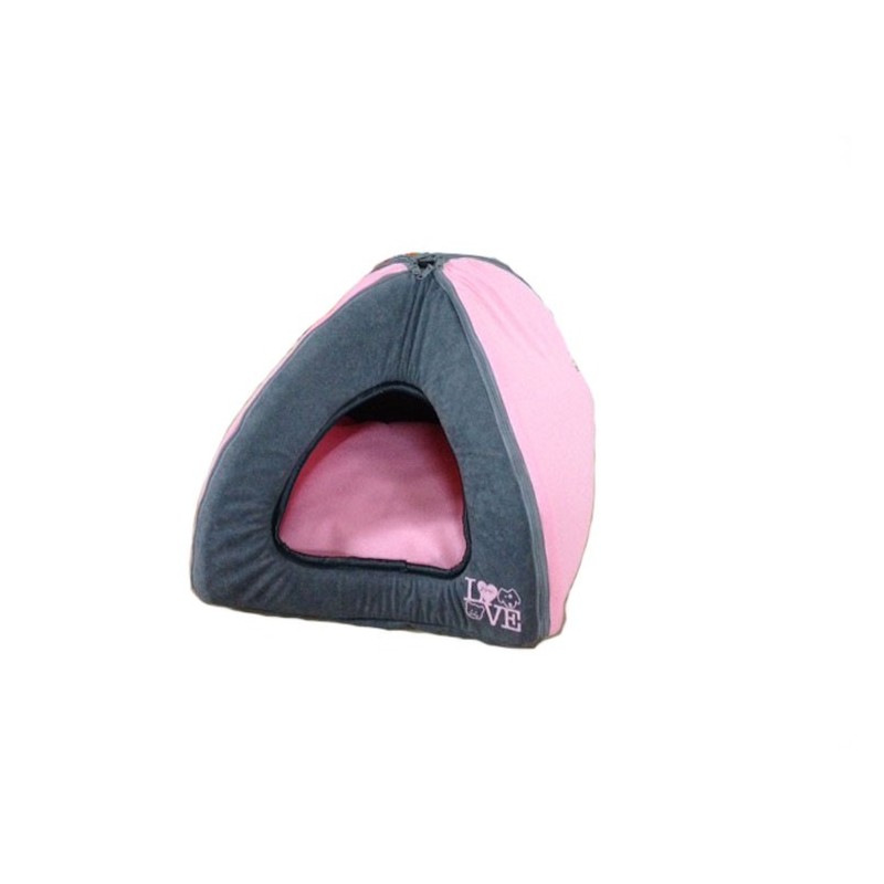 Casetta Igloo per Gatti mis. 35x35x35 Rosa-Griggio