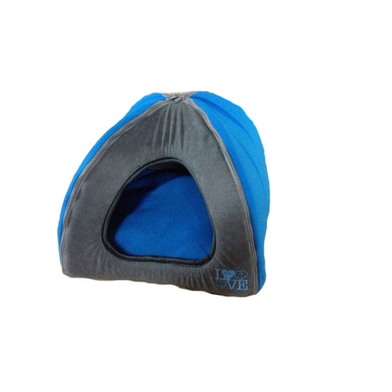 Casetta Igloo per Gatti mis. 35x35x35 Turchese-Griggio