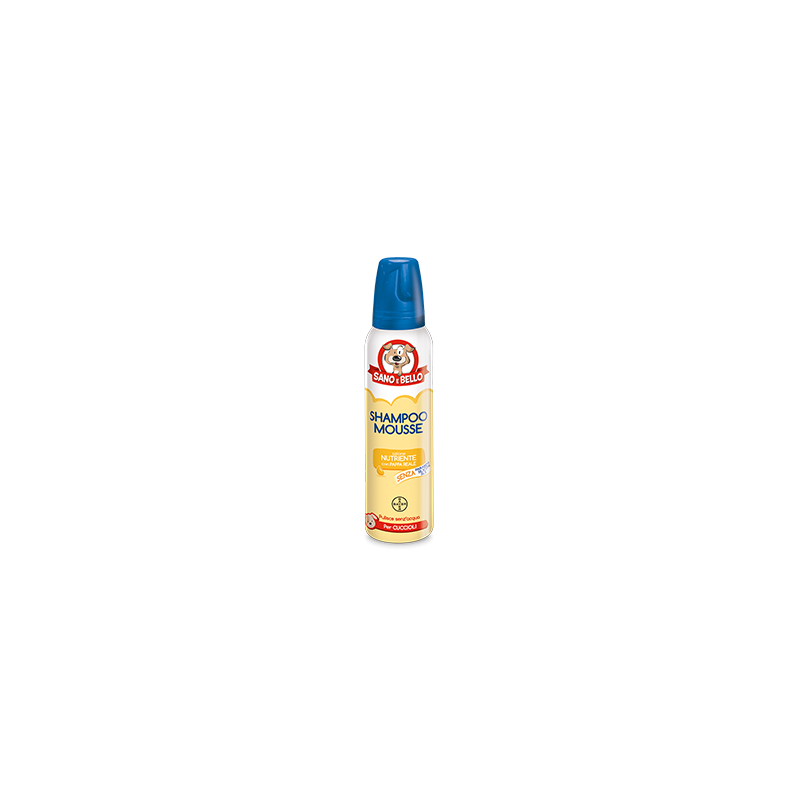 Bayer Shampoo Mousse Pappa Reale per Cuccioli 300 ml Delicato e Nutriente