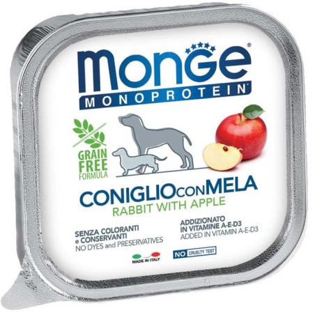 Monge dog fruits coniglio e mela monoproteico da 150 gr 