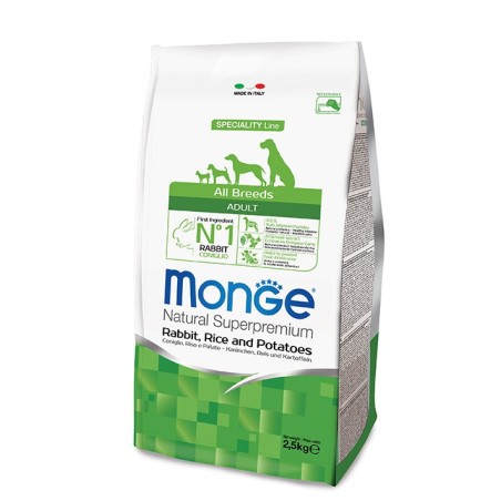 Monge Superpremium All Breeds Adult Coniglio, Riso e Patate da kg 12 cane