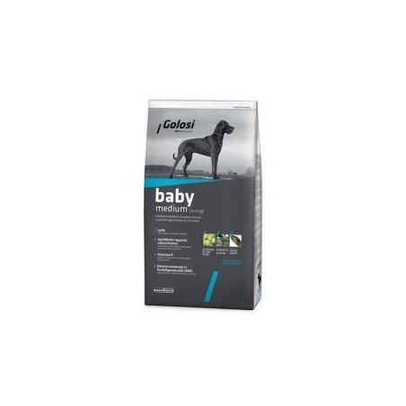 Golosi Baby medium con pollo e riso per cuccioli di taglia media da 1 a 12 mesi da kg 12