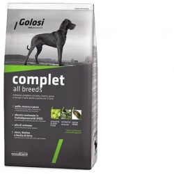 Golosi Complet all breeds completo con pollo manzo pesce e riso per cane adulto a partire da 12 mesi da kg 12