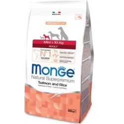 Monge SUPERPREMIUM mini Adult salmone e riso per cane da 800 gr