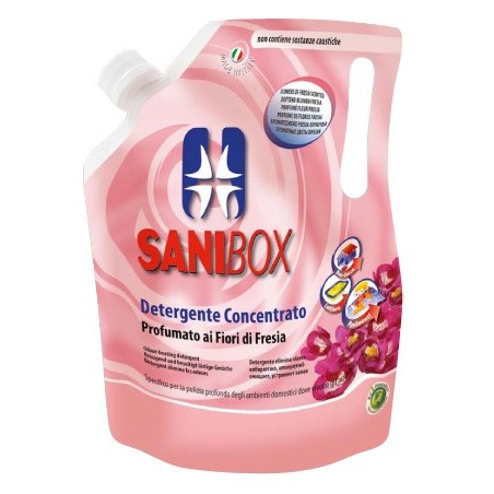 Sanibox Detergente Igienizzante elimina odori da 1 litro Profumazione Fiori di Fresia