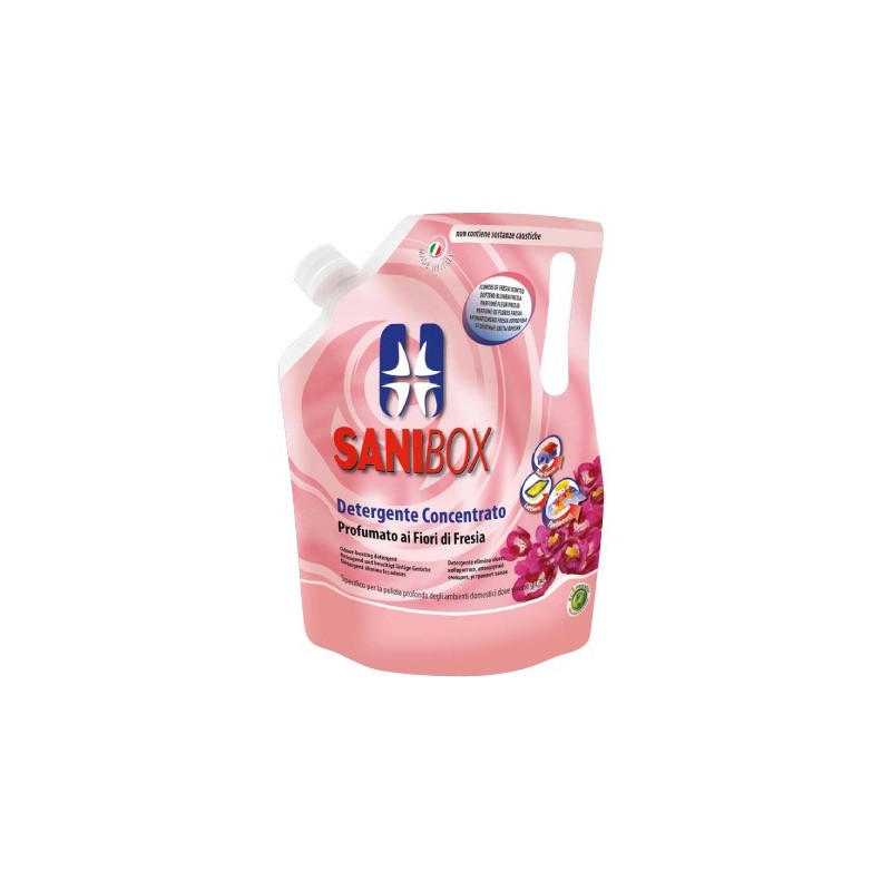 Sanibox Detergente Igienizzante elimina odori da 1 litro Profumazione Fiori di Fresia