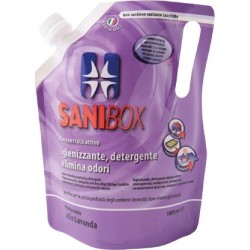 Sanibox Detergente Igienizzante elimina odori da 1 litro Profumazione Lavanda