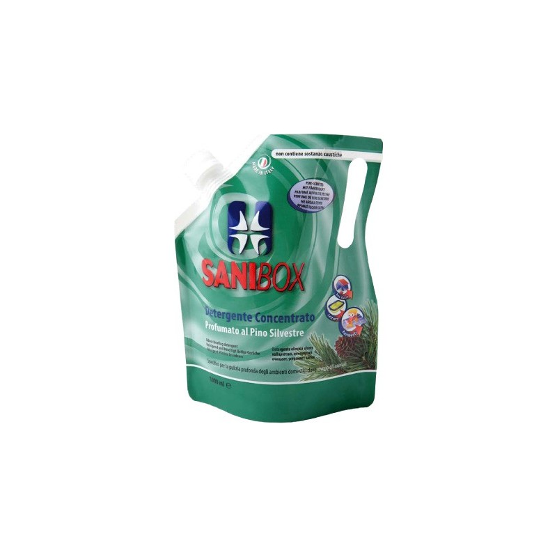 Sanibox Detergente Igienizzante elimina odori da 1 litro Profumazione Pino Silvestre