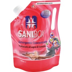 Sanibox Detergente Igienizzante Elimina Odori da 1 Litro Profumazione Legno di Sandalo