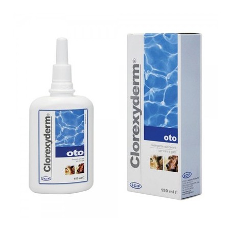ICF CLOREXYDERM OTO detergente auricolare per cani e gatti dea 150 ml