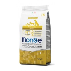 Monge SUPERPREMIUM ALL BREEDS ADULT Pollo con Riso e Patate da 2,5 kg cane 