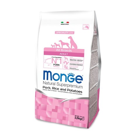 Monge Superpremium All Breeds Adult Maiale Riso e Patate da kg 12 cane