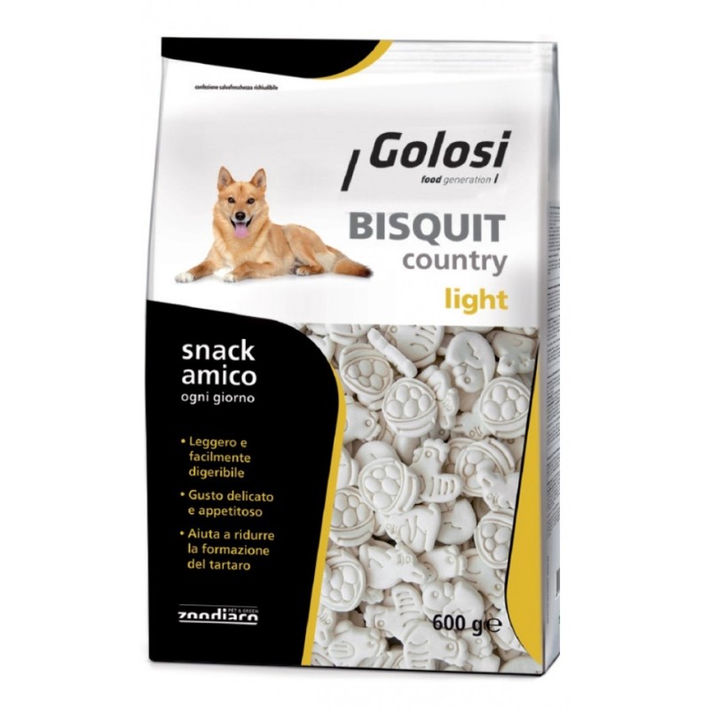 Golosi Bisquit COUNTRY Light biscotti per cani da 600 gr