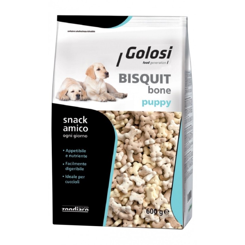 Golosi Bisquit BONE Puppy biscotto per cani cuccioli da 600 gr