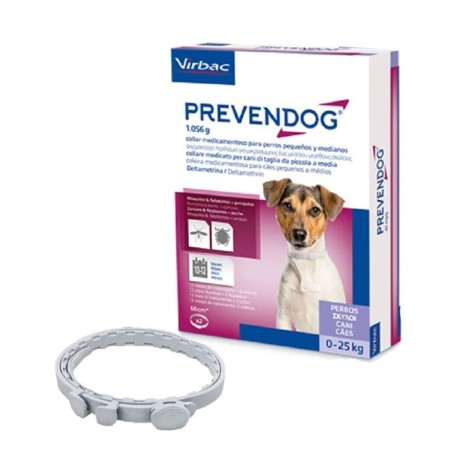 PREVENDOG confezione da 2 collari 1,056 Deltametrina COLLARE 60 cm antiparassitari Contro pulci, zecche, flebotomi fino a 6 mesi