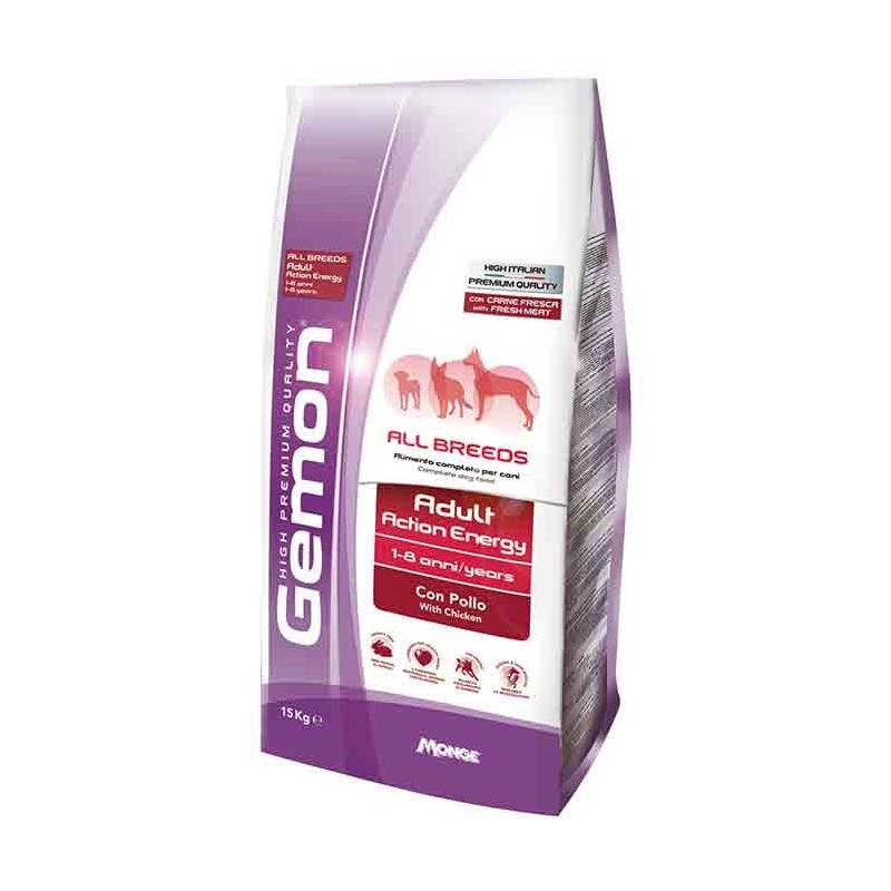 Gemon by Monge All Breeds Adult Action Energy con pollo formato da 15 kg 