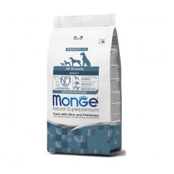 Monge Superpremium All Breeds Adult Monoproteico Trota con Riso e Patate da kg 12 cane