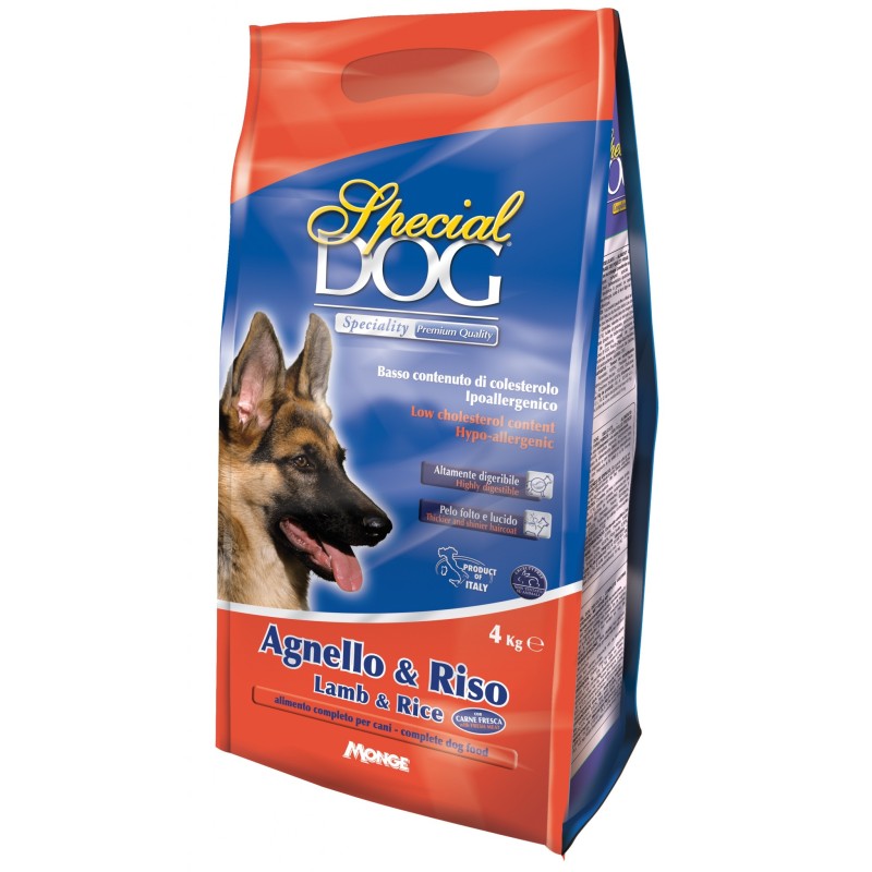 Monge SPECIAL DOG premium crocchette con Agnello e Riso da 15 kg