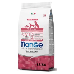 Monge Superpremium All Breeds Puppy & Junior Manzo con Riso da 12 kg