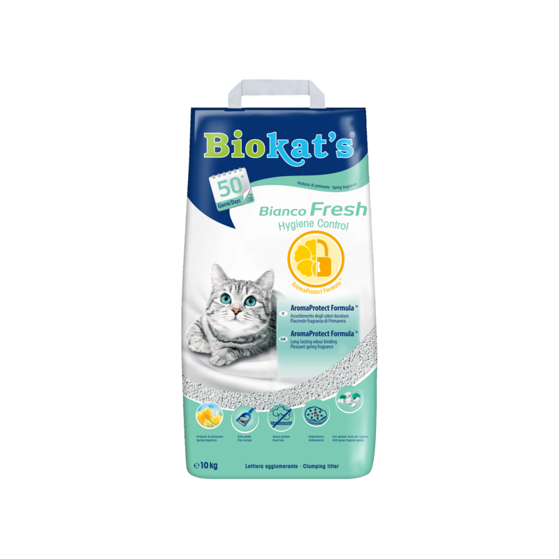 Biokat’s Bianco Fresh 10 kg Lettiera Agglomerante Profumata per Gatti