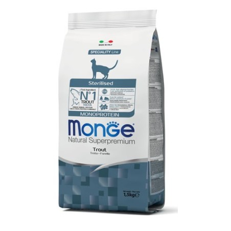 Monge Natural Superpremium Monoproteico Strerilizzato trota da kg 10
