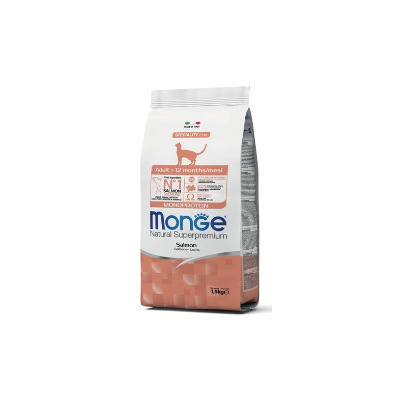 Monge Natural Superpremium Monoproteico Gatto Adulto Salmone da kg 1,5 