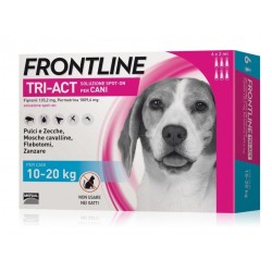Boehringer Ingelheim Antiparassitario Frontline Tri-Act Spot-On Cani da 6 Pipette da 10 - 20 kg