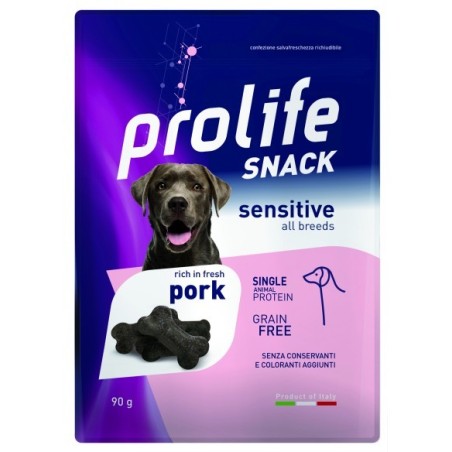 Prolife Dog Snack Sensitive Grain Free Maiale 90 gr