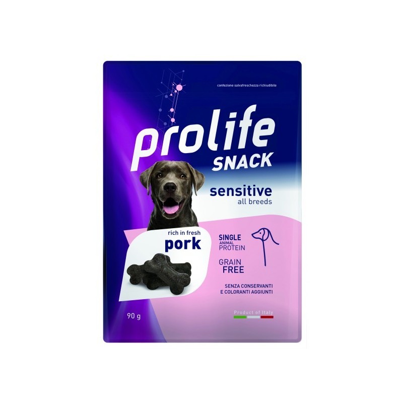 Prolife Dog Snack Sensitive Grain Free Maiale 90 gr