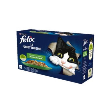 Purina Felix selezioni deliziose con verdure confezione da 12 bustine da 85 gr