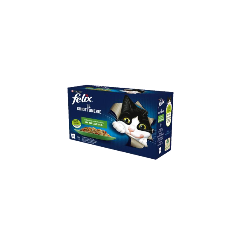 Purina Felix selezioni deliziose con verdure confezione da 12 bustine da 85 gr