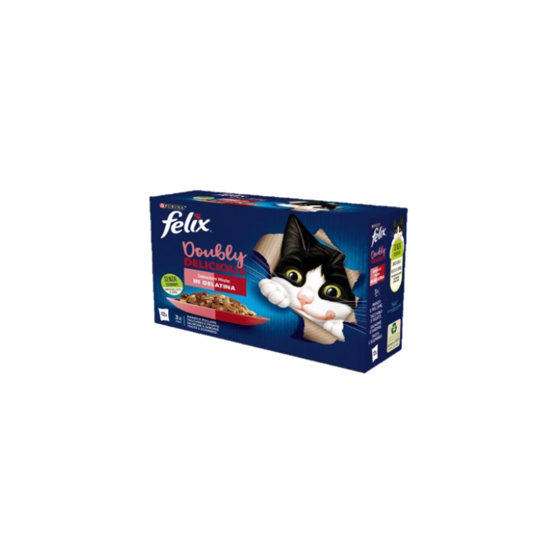 Purina Felix selezioni miste in gelatina confezione da 12 bustine da 85 gr