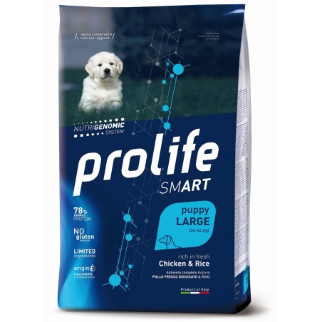 Prolife Smart Puppy Pollo Fresco disossato e Riso Large da 10 kg