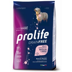 Prolife Grain Free Adult Sensitive Maiale Fresco disossato e Patate Medium/Large kg 10