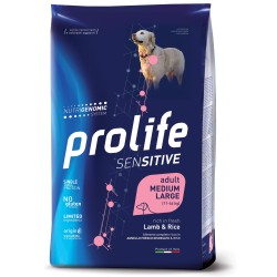 Prolife Sensitive Adult Agnello Fresco disossato e Riso Medium/Large da kg 10