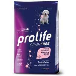 Prolife Grain Free Puppy Sensitive Maiale Fresco disossato e Patate Medium/Large da kg 10